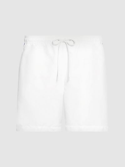 Calvin Klein Fürdőruha HU897614 | Calvin Klein Core Logo Medium Drawstring Férfi Úszónadrág Fehér